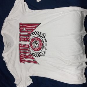 True Religion White V-neck t shirt